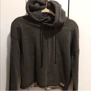 Gray Abercrombie Cropped Hoodie